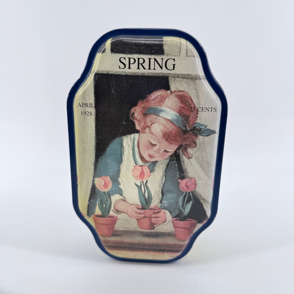 Good Housekeeping Collector Tin Vintage 1928 Spring Cover Art Metal Cream Multi